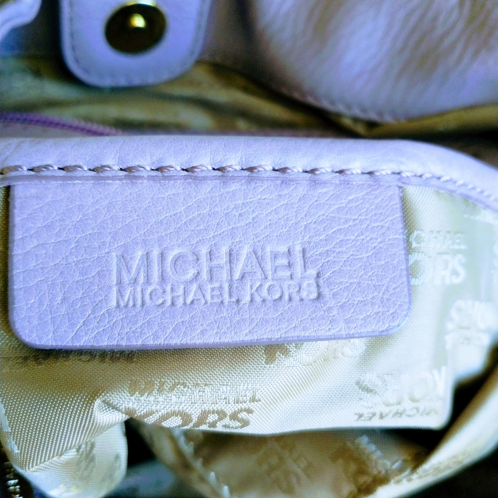 NWT Michael Kors Purple Leather Crossbody Bag - Picture 3 of 13